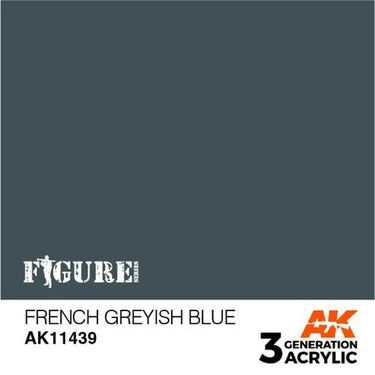 AK Interactive AK11439 Figure Series French Greyish Blue Acrylic Paint 17ml 3rd Generation